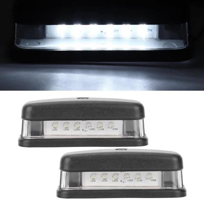 GOFORJUMP 2pcs LED éclairage de plaque d'immatriculation de voiture plaque d'immatriculation lumières pour B/MW Mini Cooper ONE R50 Convertible R52 Cooper S R53 Blanc