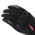 Bering Walshe Gants Moto Femme Noir/Rose – Protection Articulations, Renfort Paume, Confort Optimal – Taille 6 (M)