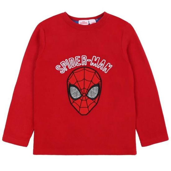 Spiderman, T Shirt Manches Longues Garçon, Rouge, 6 ans