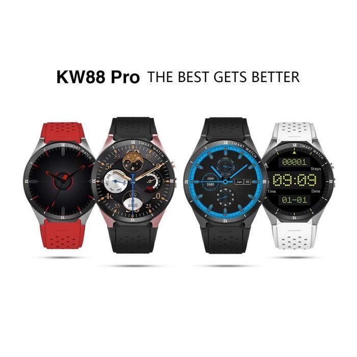 Stock en France Montre Intelligente Connectee Telephone 3G KingWear KW88 Pro 1Go 16 Go Android 7.0 Cdiscount Telephonie