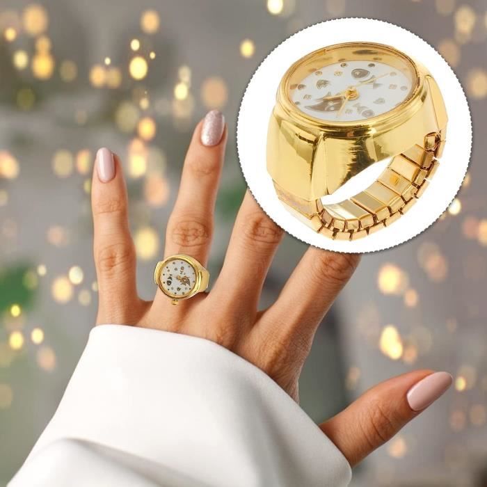Regarder Des Doigts Bague lastique Montre Vintage Bague Montre