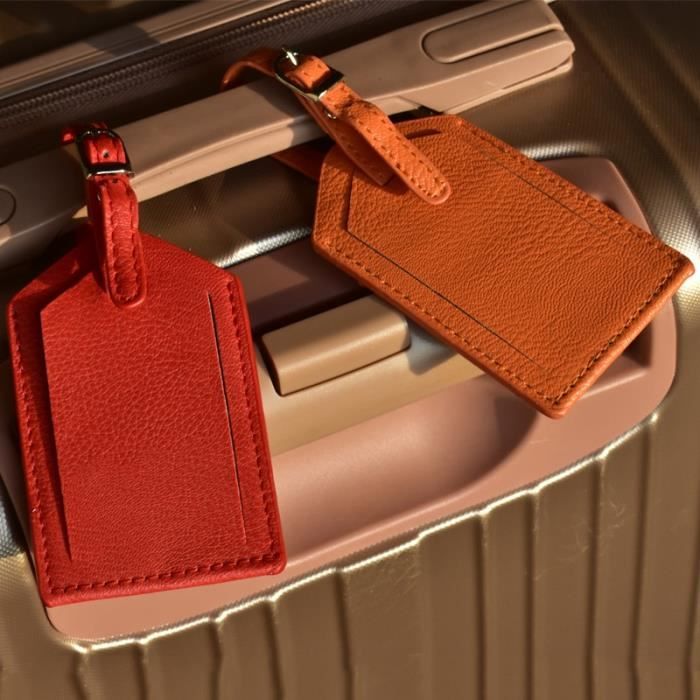 Lot De 4 Étiquettes De Bagage En Silicone Souple – Forme Valise Mignonne, 4 Couleurs, Avec Cartes De Renseignement, Pour Valises, Sacs à Dos, Voyages En Avion Ou Train