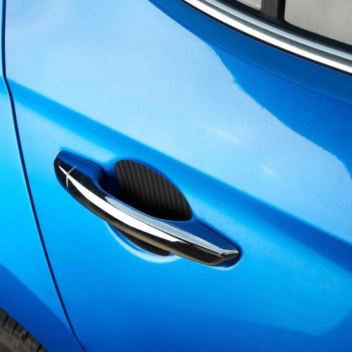 4 PCS Car-Styling Poignée de porte de voiture autocollant résistant aux  rayures (noir)