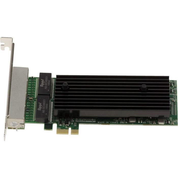 KALEA-INFORMATIQUE Scheda controller di rete PCIe 2.0 x1 a 4 porte RJ45 Quad GIGABIT con chipset Intel 82576. Staffe a basso e alto profilo