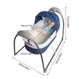 Transat électrique 5 vitesses balançoire pour bébé berceau transat jusqu'à 18 kg bleu-2