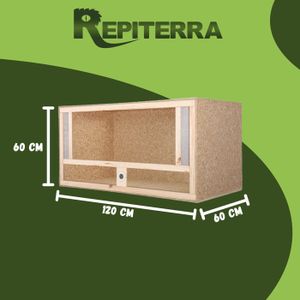 Terrarium En Bois Pour Reptiles - 80x40x42cm - Pour Tortues, Serpents, Lézards
