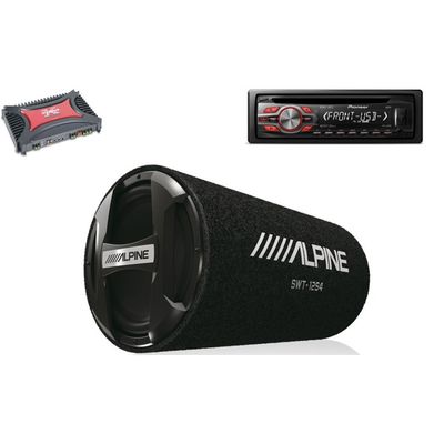 Caisson de basses pour automobile ALPINE SWT 12S4 1000 Watt