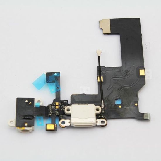 Connecteur De Charge Et Jack Pour IPhone 5S - Blanc - Nappe Dock De Remplacement - Neuf