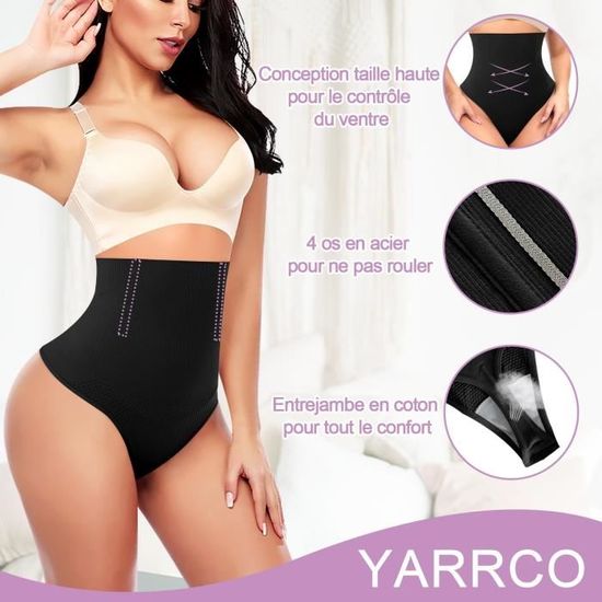Culotte Gainante YARRCO - Ventre Plat Et Fesses Galbées - Taille Haute Invisible - Pour Robe Moulante Et Quotidien