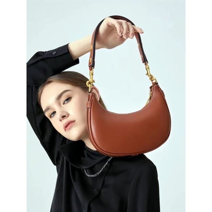 Sac à dos bandoulière en cuir sac homme femme sac hobo marron