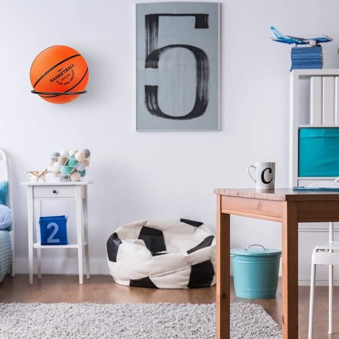 Casier Et Rangement - Limics24 - Pcs Support Mural Ballon Sport Noir  Porte-Ballon Inoxydable Basketball - Cdiscount Maison