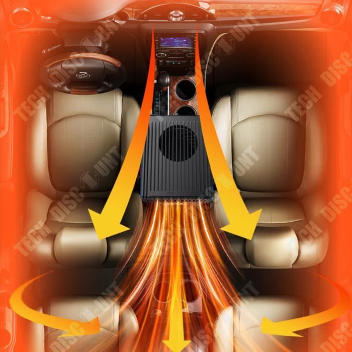 Chauffage Voiture 12V 150W - 2 En 1 Ventilateur Et Dégivreur, Avec Support à Ventouse, Pour Auto, Camion, SUV