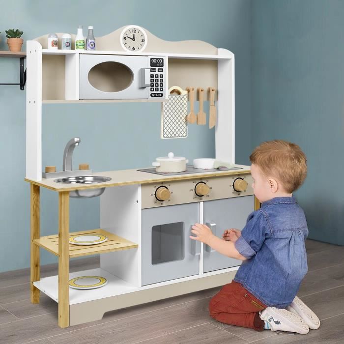 Hyacinthy – Set De Crêpes En Bois, 7 Pièces : Gaufrier, Pince, 4 Crêpes Et Sauce, Jeu D'imitation Dès 3 Ans