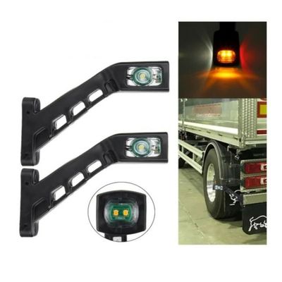 2 Feux De Gabarit LED Tricolores Pour Remorque - 12V/24V, Rouge/blanc/orange, étanches, Universels - 7