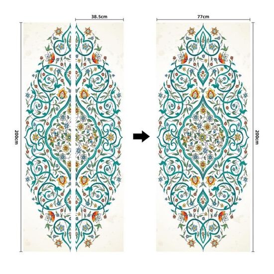 Sticker Porte 3D Effet Métal Rouillé – Autocollant Mural Illusion 77x200 Cm Pour Décoration Intérieure