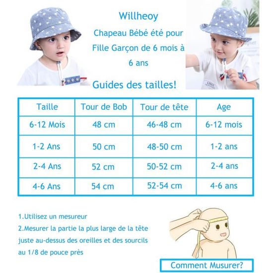 Willheoy Chapeau Bob Bebe Enfant Chapeau De Soleil Ete Unisexe En Coton Pliable Protection Anti Uv Solaire Plage Voyage Bleu Cdiscount Pret A Porter