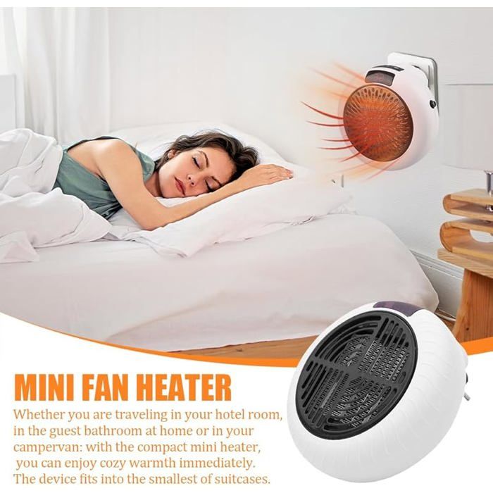 Radiateur Soufflant Céramique Portable 900W - Chauffage Rapide, écran LED, Silencieux, Pour Salle De Bain Ou Chambre