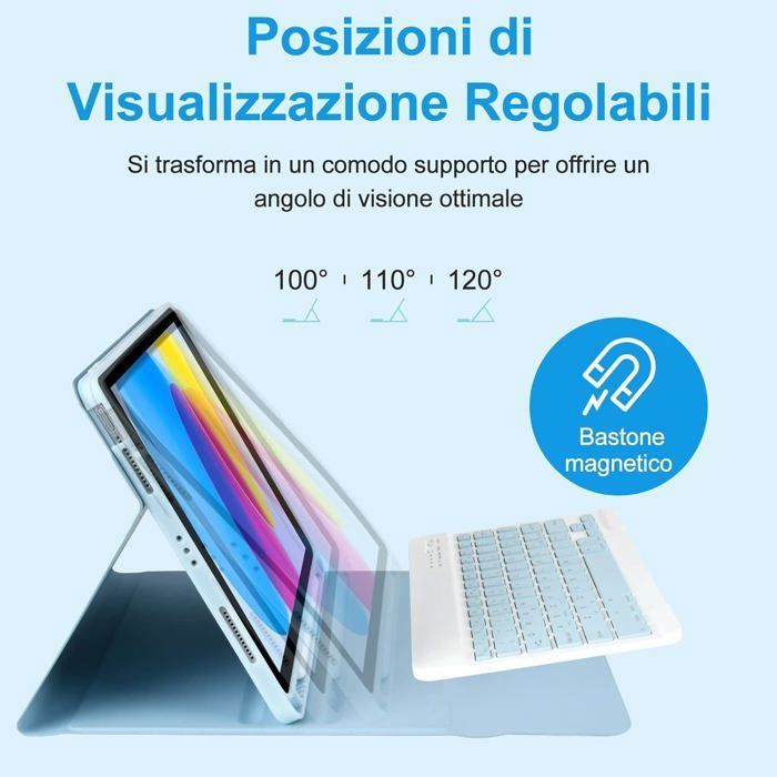 Étui Avec Clavier Pour Ipad 10,2 9Ème Génération 2021, Étui De Clavier