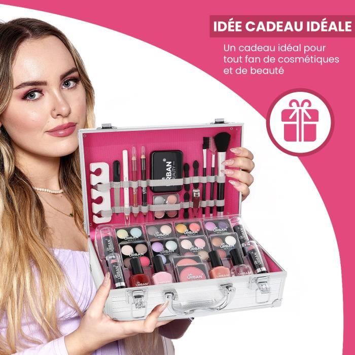 Mallette Maquillage pour Femme  kit 60 Pièces : Blush Fard à