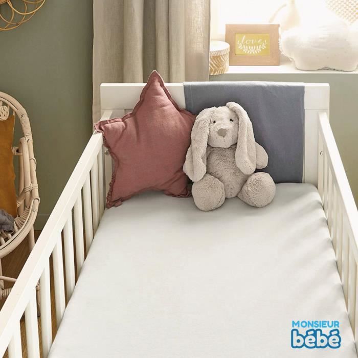 Protège Matelas Bébé 2 En 1 P'tit Lit - Alèse + Drap Housse 60x120cm | Oeko Tex