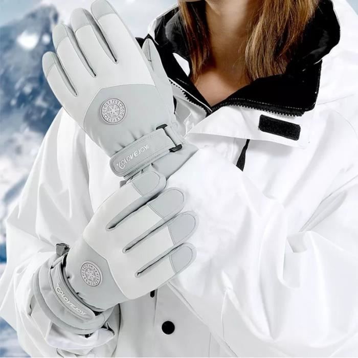 Gants d'hiver Gants de ski pour femmes avec fonction écran tactile Gants  thermiques Gants de neige chauds Imperméable à l'eau Snowboard Femme Gants  pour hommes