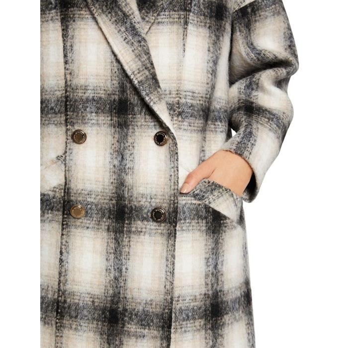 Manteau laine droit Morgan beige Beige Cdiscount Pr t Porter