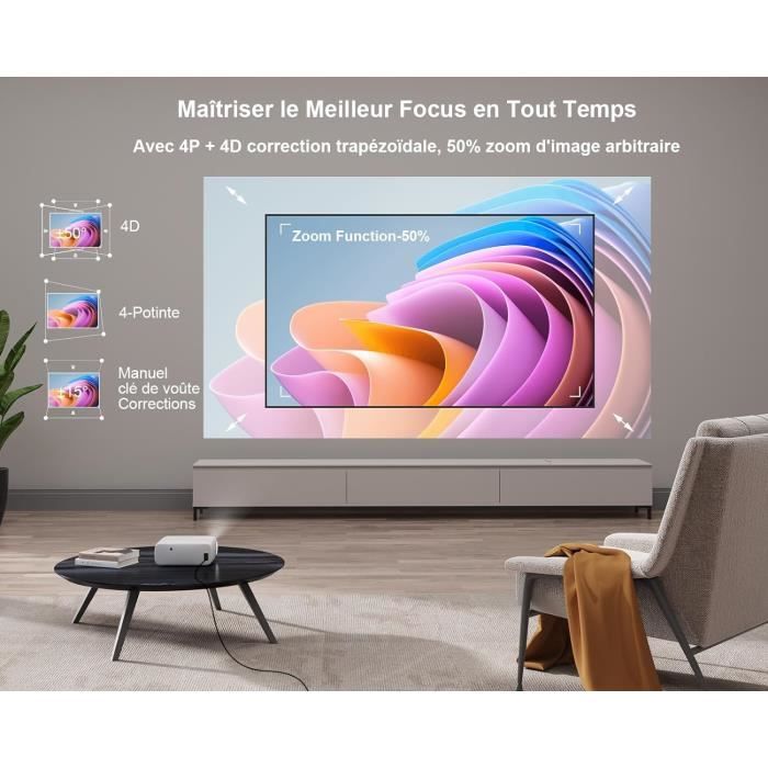 J39 Pro Videoprojecteur, 20000 Lumens 4K Supporte Retroprojecteur, Native 1080P ...