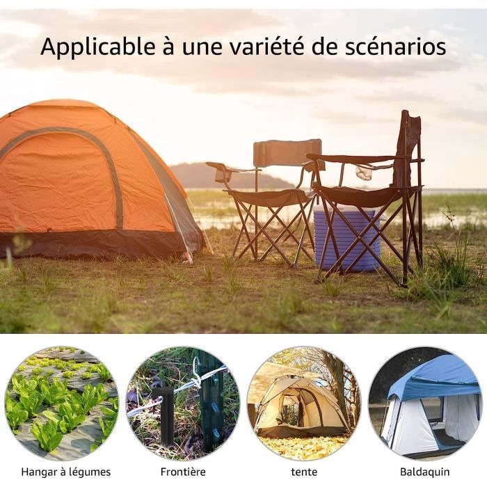 OFFCUP Lot De 50 Piquets De Fixation Pour Câble Périphérique Robot Tondeuse | Accessoires Tondeuse Robot | Crochets De Sol Vert Universels