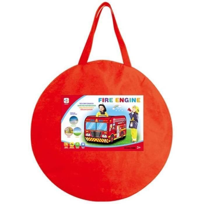 Selonis Tente De Jeu Pompier pour Enfants Set De Jeu Camion Et Caserne De Pompiers pour Enfants avec Boules Pliables Intérieures Extérieures Jeu Coopératif Sensoriel Montessori