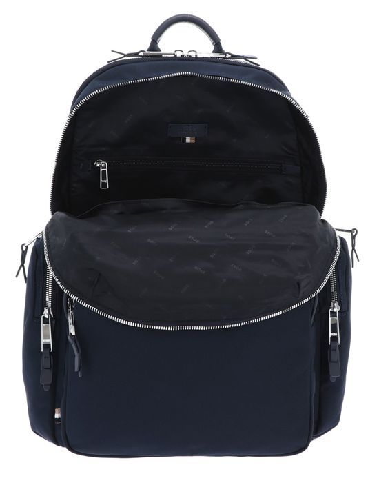 BOSS Sac à dos bleu foncé pour femme et homme Highway N Backpack