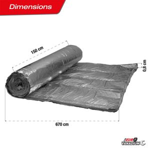 Lot De 12 Tapis D'isolation Pour Voiture 5 Mm En Aluminium Et Butyle