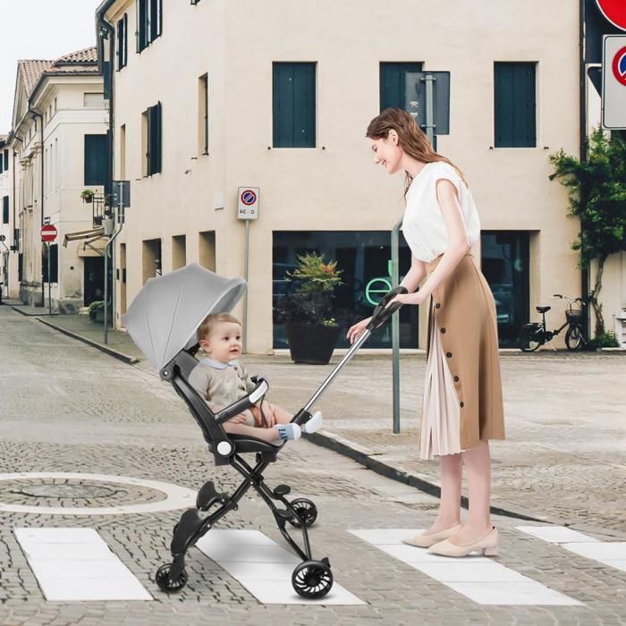 Milly Mally – Poussette Poupée Natalie Landau, Pliable, Canopy, Roues En Mousse, Panier Inclus – Pour Poupées Jusqu'à 50 Cm, Dès 3 Ans, Coloris Prestige Navy