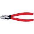 Pince coupante de côté PVC 160mm Knipex - Rouge - Acier vanadium - Pour câbles souples et durs-0