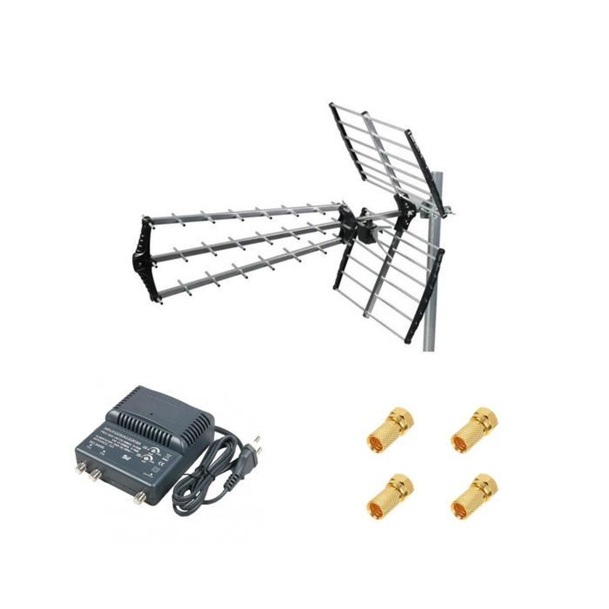Accessoire TV vidéo HDSAT amplificateur tnt 4 sorties gain 25db 5