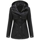 Sliktaa Manteau Femme Printemps Pardessus Parka Slim Fit Trench Coat Chaud Veste Mi-Long réglable Caban, Noir