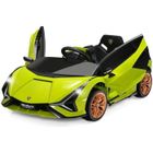 COSTWAY Lamborghini SIAN Voiture Électrique 12V/4,5 Ah pour Enfants 3-8 Ans,Télécommande 2.4G, 2 Moteur, MP3, USB, TF, Radio, Récit, Vert