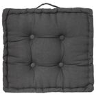 ATMOSPHERA Coussin de sol Karlos - 40 x 40 cm - Gris foncé