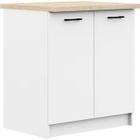 HUCOCO ASTRA - Meuble de cuisine bas style moderne - 80x82x46 - 2 portes - Blanc 82x80x46