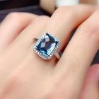 Bague Femme , RMEGA Cadeaux Bijoux de fiançailles, Proposition, anniversaire, Saint Valentin ,Fêtes des Mères - Bleu