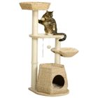 PawHut - Arbre à Chat - Panneaux de Particule - 50x50x119cm - Crème