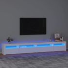vidaXL Meuble TV avec Lumières LED Centre de Divertissement Rangement Meuble Média Meuble de Salon Salle de Séjour Maison 3152746