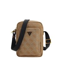 Sacoche double poches Guess Vezzola Eco Xbody - beige/brown - TU