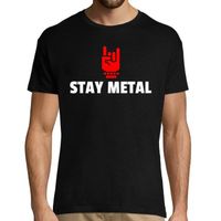 Stay Metal | T-Shirt Homme col Rond Personnalisé Musique Heavy Metal
