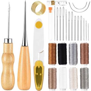 Outil De Travail Du Cuir 1/2/4/6 Dents - Kit Perforation Couture DIY En Acier Au Carbone (3 Mm) Noir