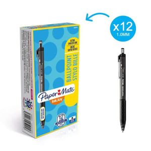 PaperMate® InkJoy® 2 en 1 stylet stylos à bille 1,0 mm, bleu, 12 stylos /  paquet, 350835