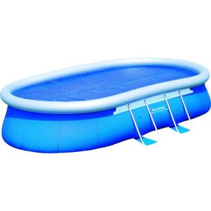 BÂCHE - COUVERTURE  Bâche solaire pour piscine ovale hors sol Fast Set 610 x 366 x 122 cm - BESTWAY - 560 x 311 cm - 150 g/m2