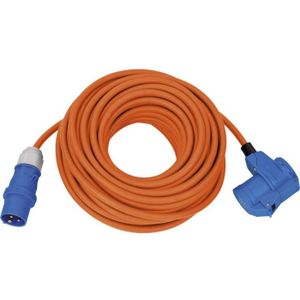 RALLONGE Brennenstuhl Rallonge CEE avec connecteur coude orange 25 m   Connecteurs  cables  adaptateurs