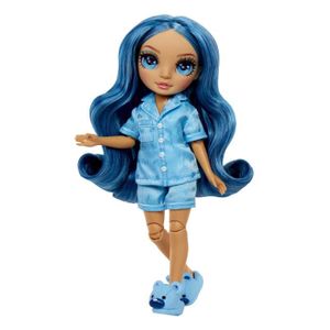POUPÉE Junior High Pyjama Party - Poupée mannequin articulée 22 cm - Skyler (Bleue) - Nombreux accessoires - à partir de 4 ans