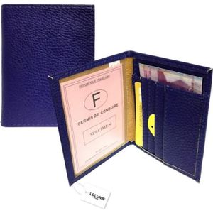 Portefeuille Homme En Cuir Charmoni - Gris, 12,6x9,5 Cm, Avec Emplacements Cartes, Billets Et Permis