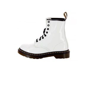 BOTTINE Bottes Dr. Martens Patent Lamper - Blanc et noir -